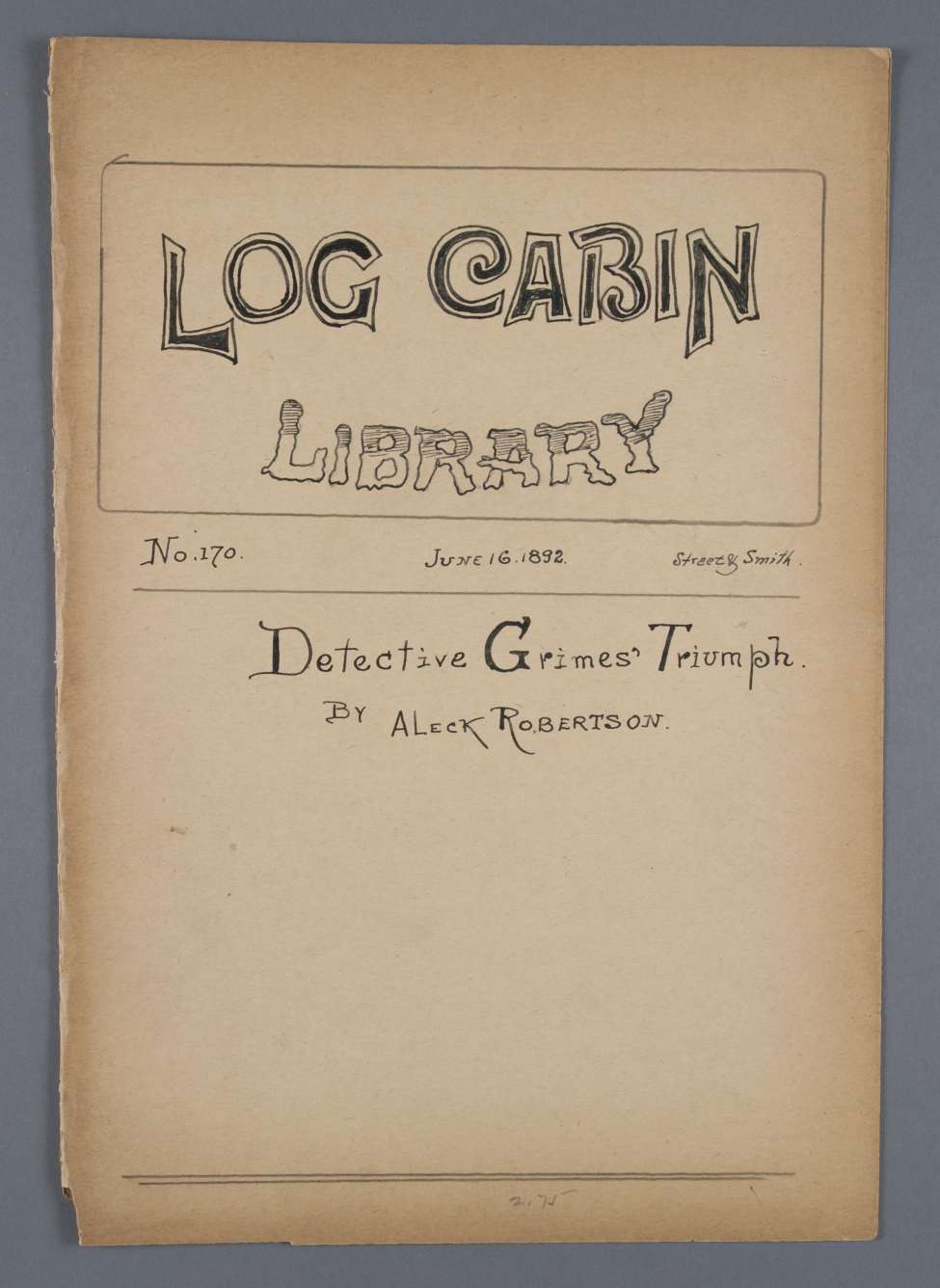 Book Cover For Log Cabin Library 170 - Detective Grimes' Triumph