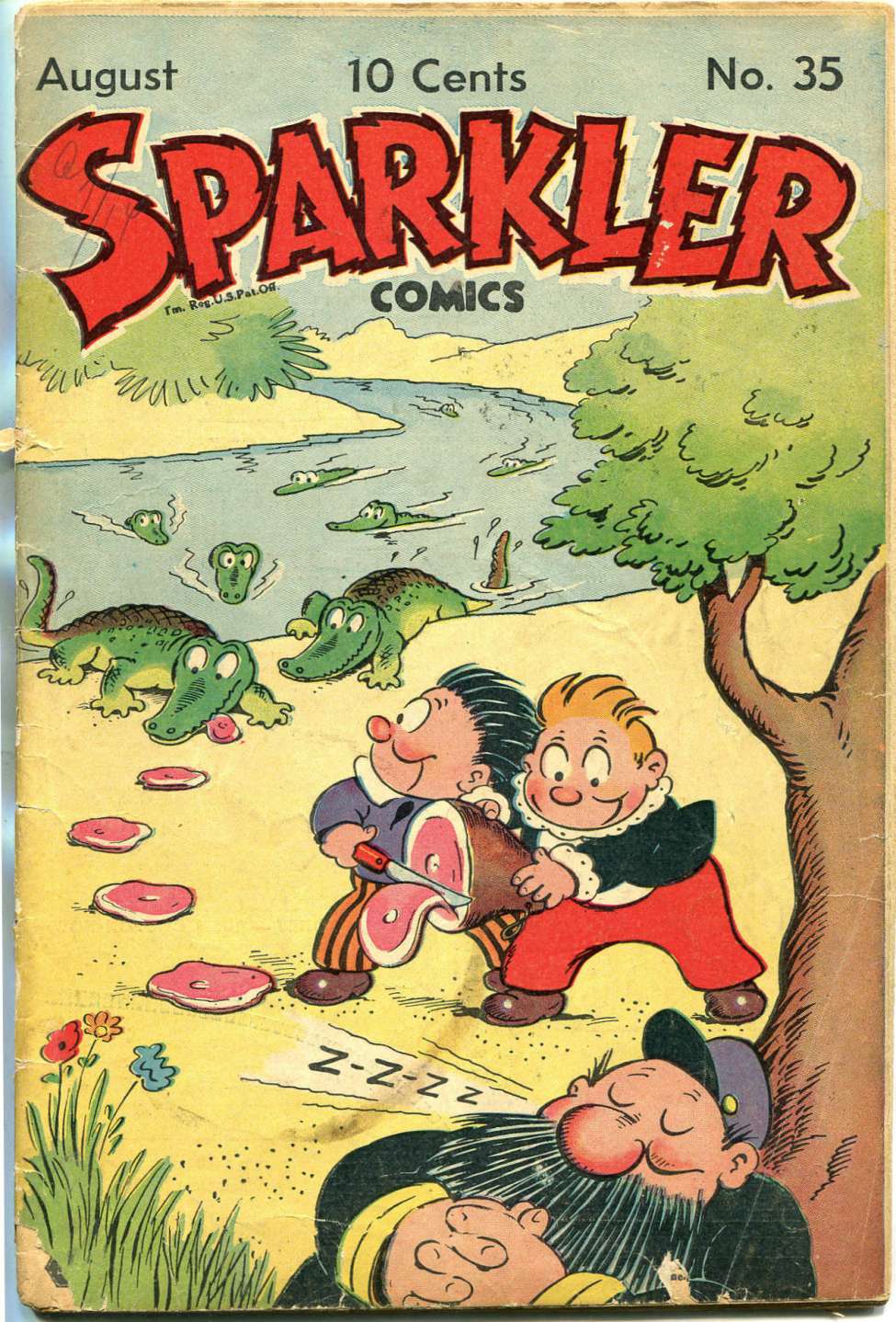 Comic Book Cover For Sparkler Comics 35