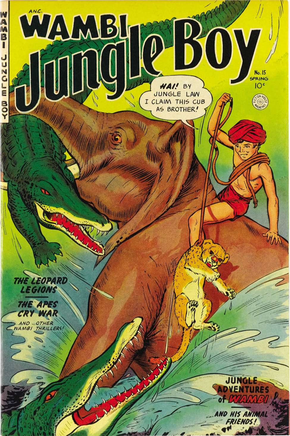 Comic Book Cover For Wambi, Jungle Boy 15 - Version 1
