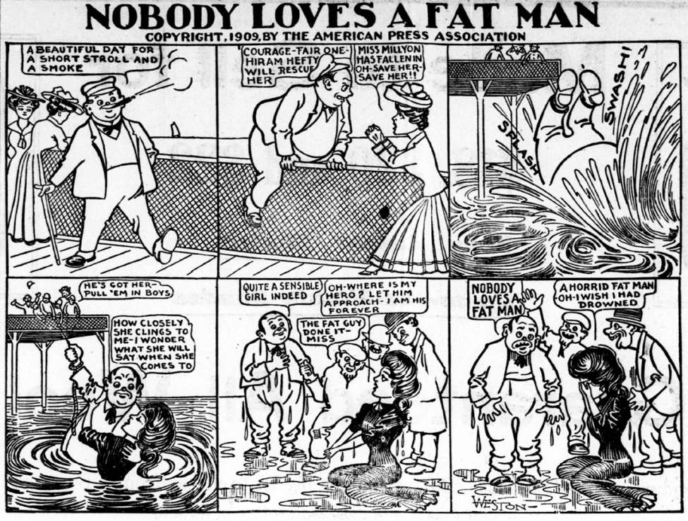 Comic Book Cover For Nobody Loves a Fat Man