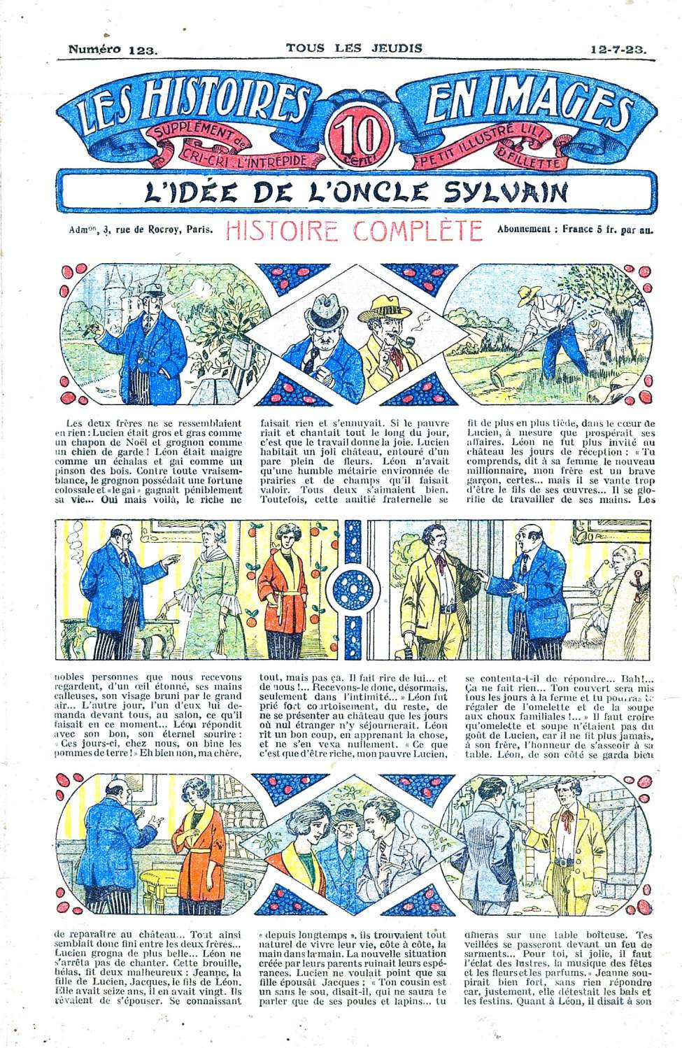 Book Cover For Les Histoires en Images 123 - L`Idée de l`oncle Sylvain