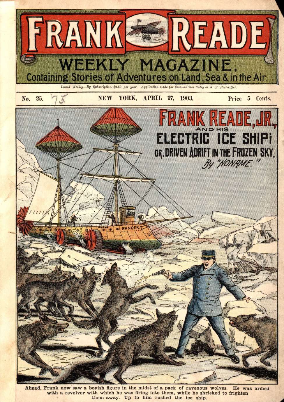 Book Cover For v1 25 - Frank Reade, Jr., and his Electric Ice Ship