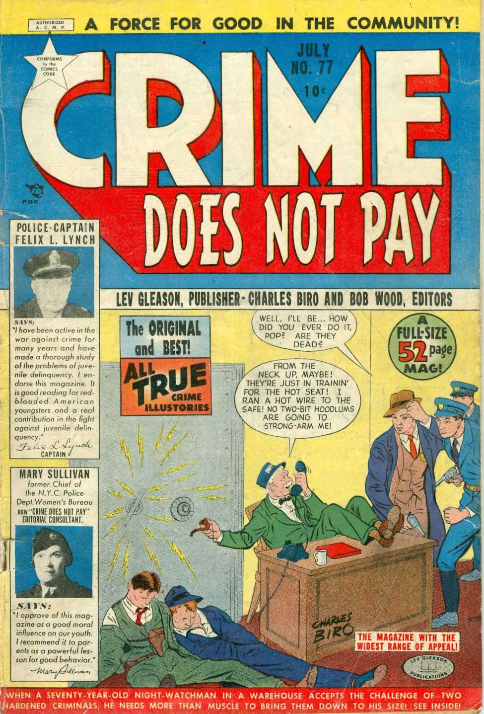 Comic Book Cover For Crime Does Not Pay 77 - Version 1