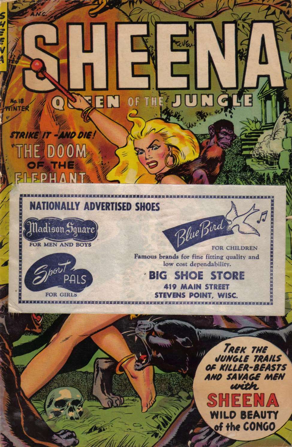 Comic Book Cover For Sheena, Queen of the Jungle 18 - Version 1