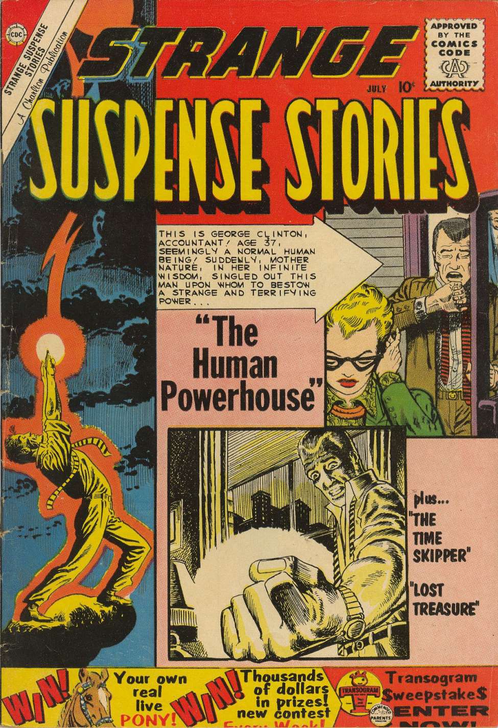 Comic Book Cover For Strange Suspense Stories 48