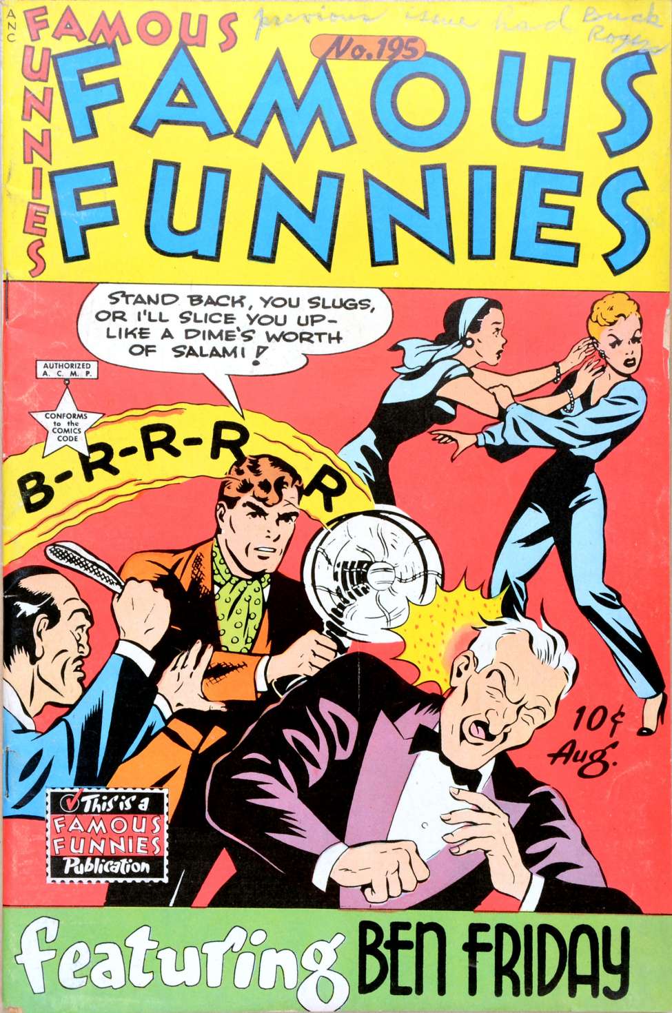Comic Book Cover For Famous Funnies 195