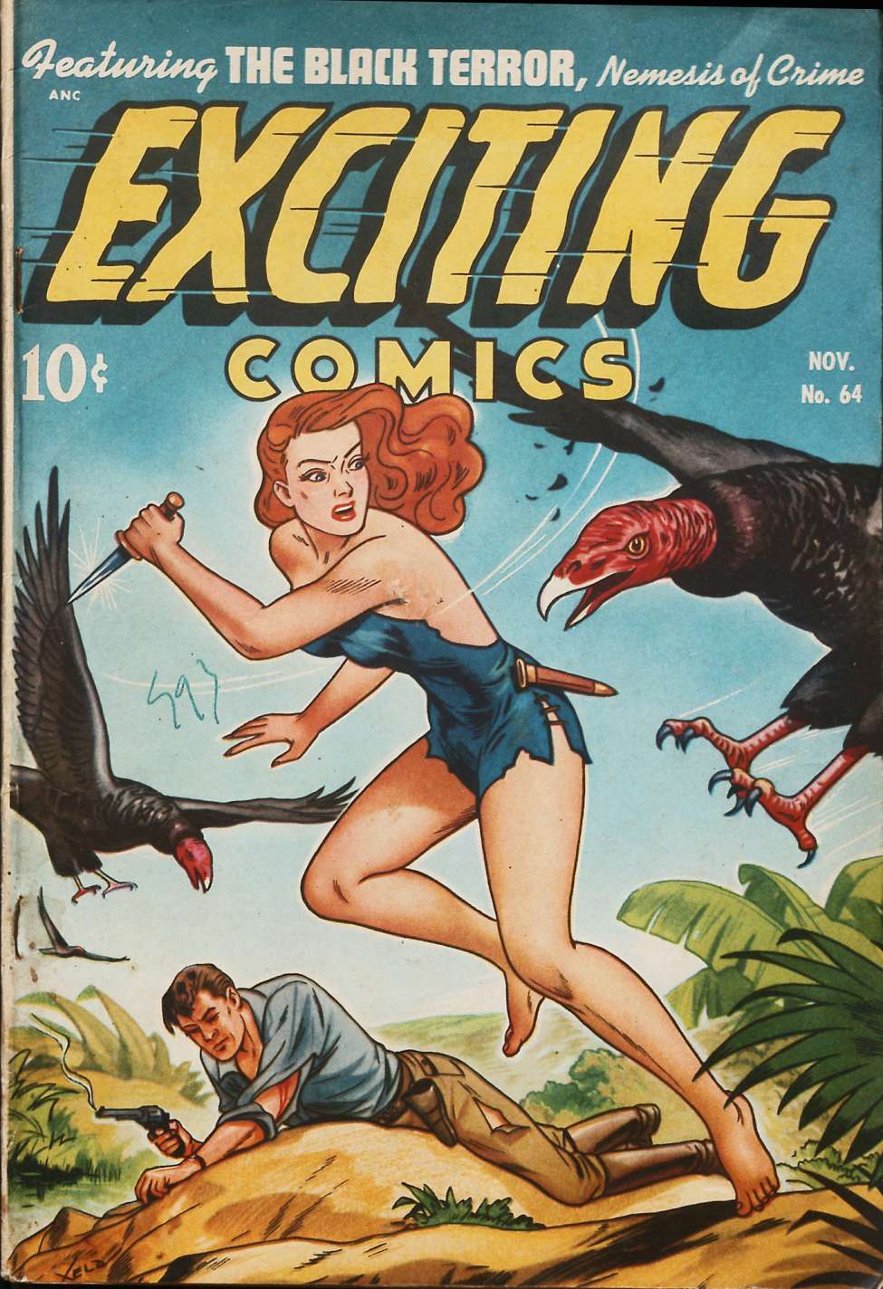 Comic Book Cover For Exciting Comics 64