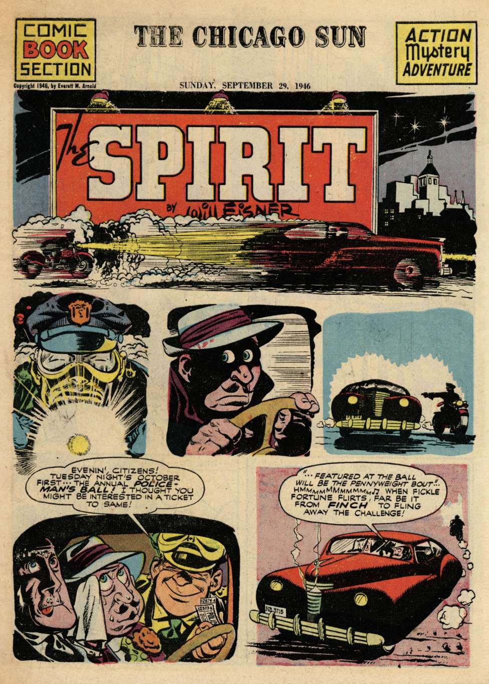 Comic Book Cover For The Spirit (1946-09-29) - Chicago Sun