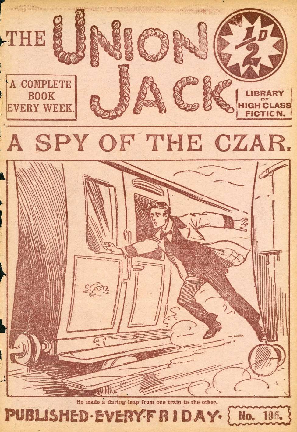 Book Cover For The Union Jack 195 - A Spy of the Czar