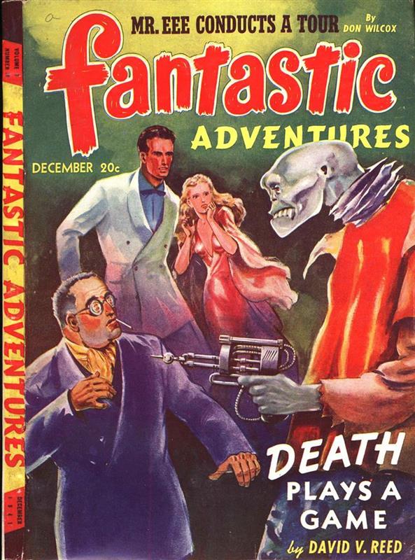 Comic Book Cover For Fantastic Adventures v3 10 - Death Plays a Game - David V. Reed