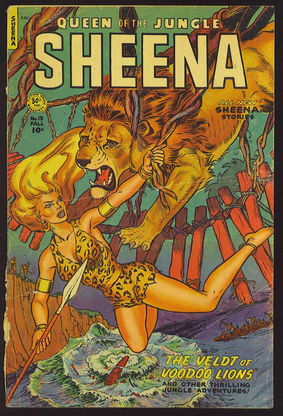 Comic Book Cover For Sheena, Queen of the Jungle 13