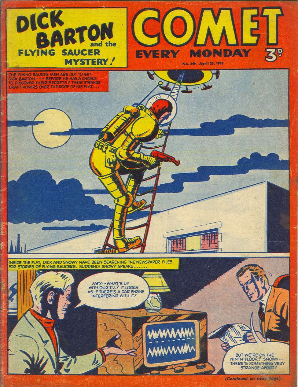 Comic Book Cover For The Comet 249