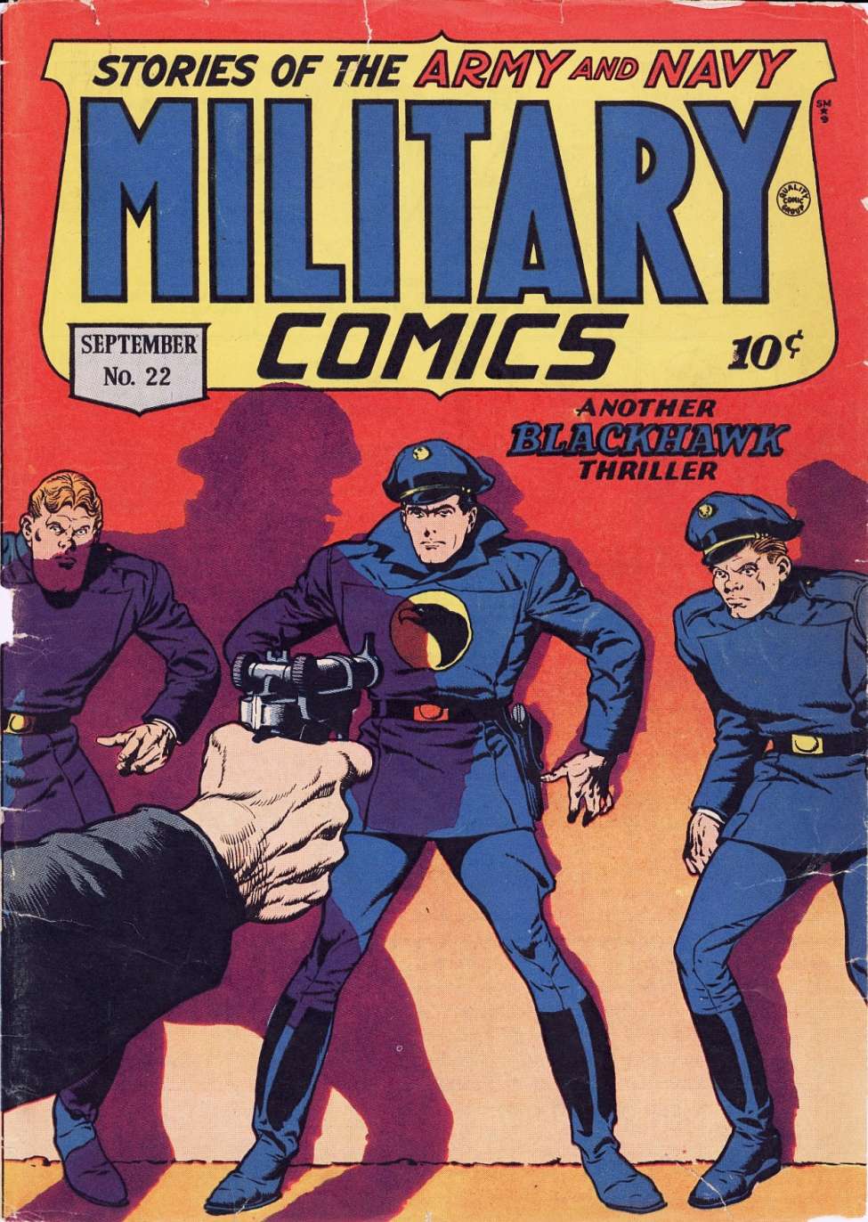 Comic Book Cover For Military Comics 22 (paper/1fiche) - Version 2