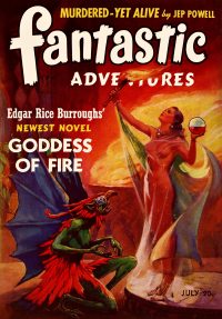 Large Thumbnail For Fantastic Adventures v3 5 - Goddess of Fire - Edgar Rice Burroughs