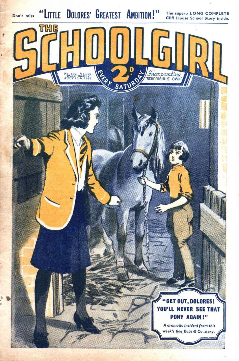 Comic Book Cover For The Schoolgirl 520