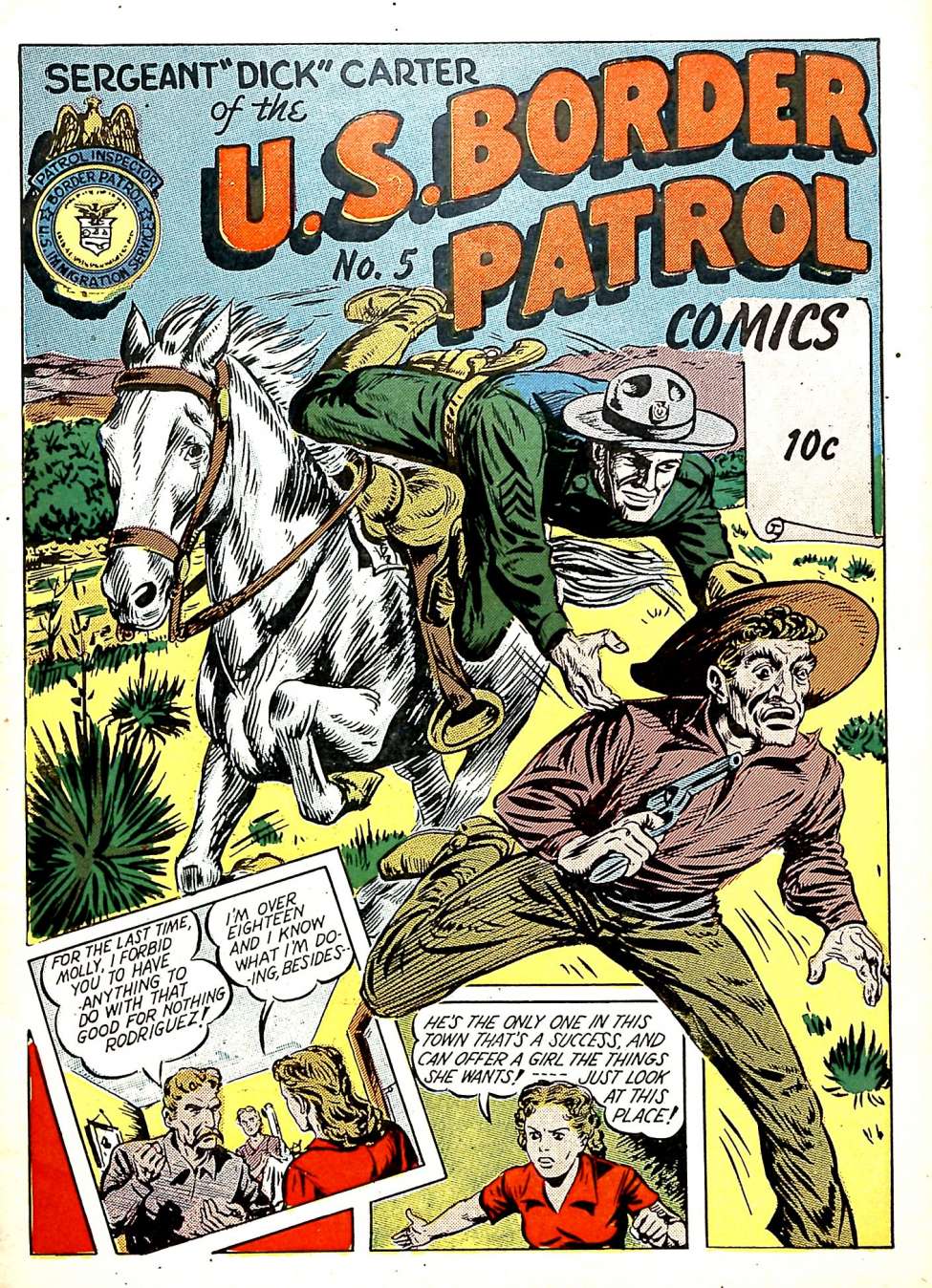 Comic Book Cover For Holyoke One-Shot 5 - U.S. Border Patrol Comics 5