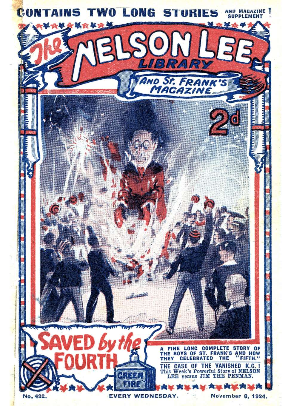 Book Cover For Nelson Lee Library s1 492 - Saved by the Fourth