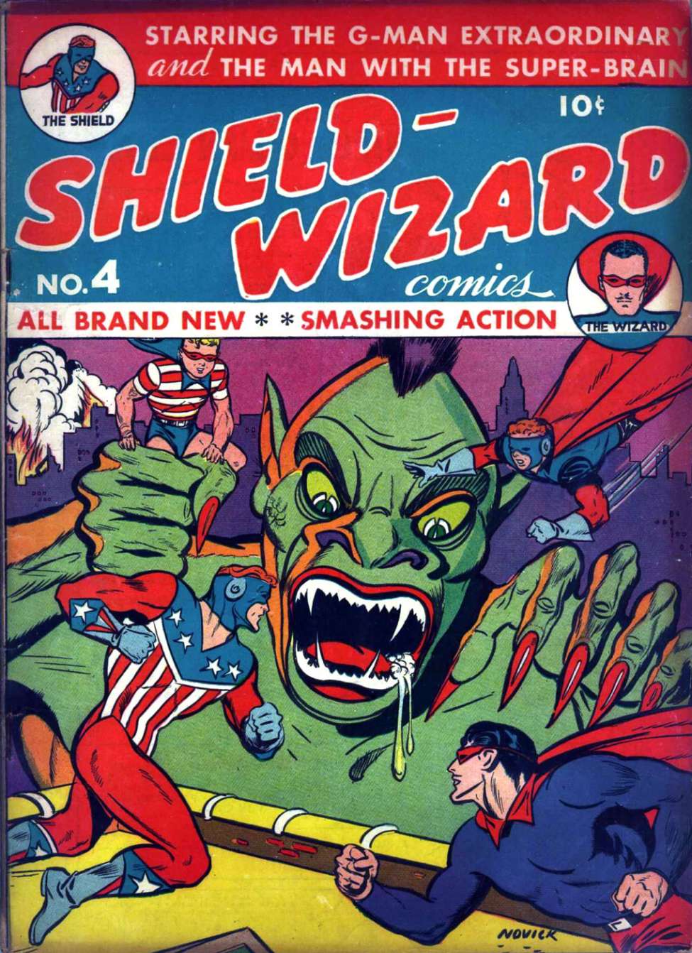 Comic Book Cover For Shield Wizard Comics 4
