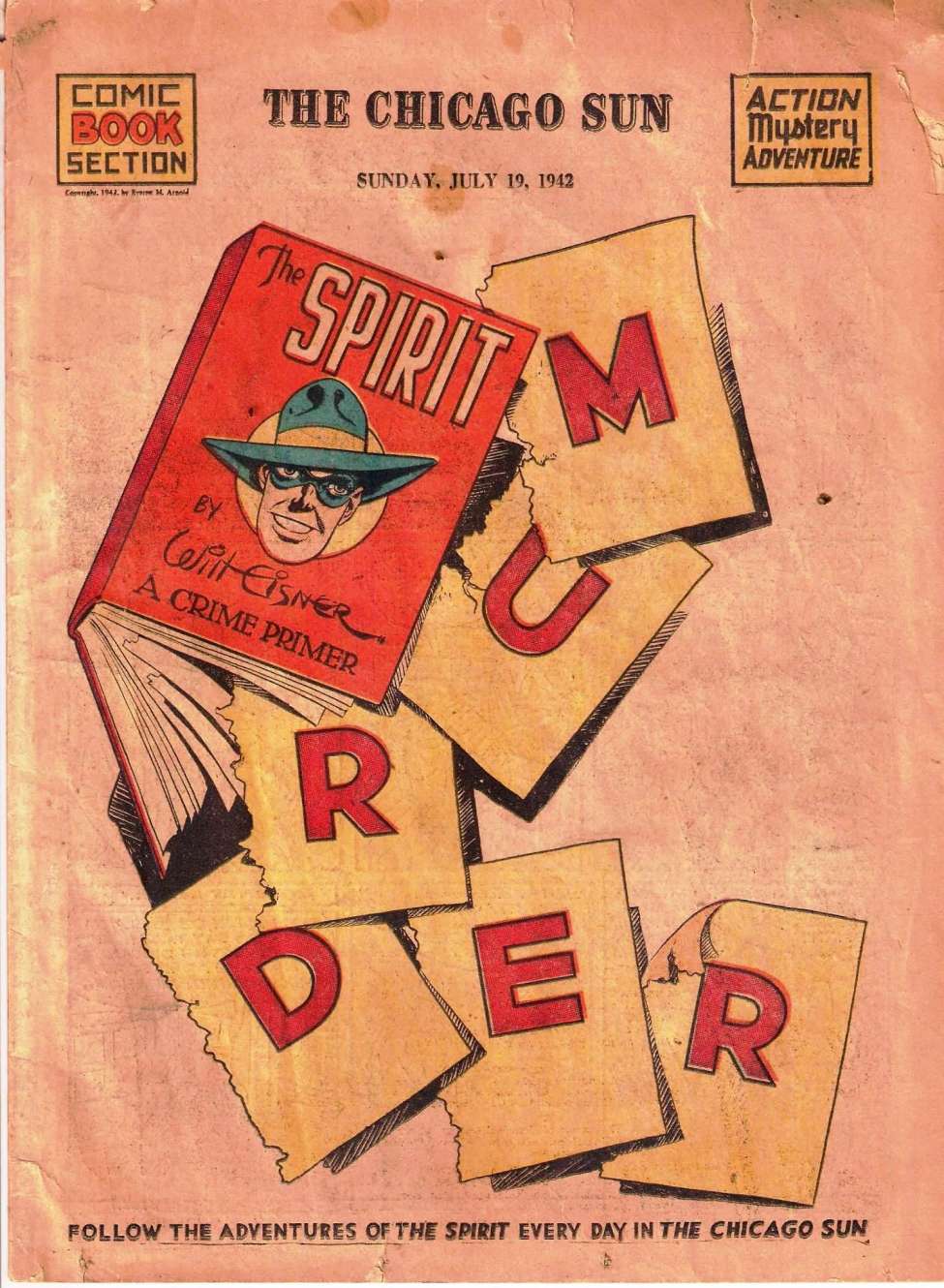 Comic Book Cover For The Spirit (1942-07-19) - Chicago Sun