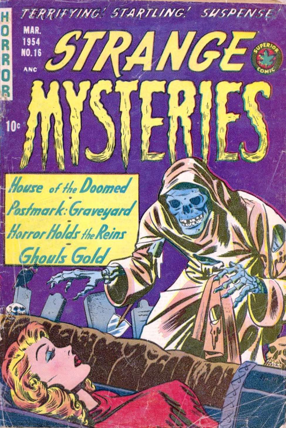 Comic Book Cover For Strange Mysteries 16