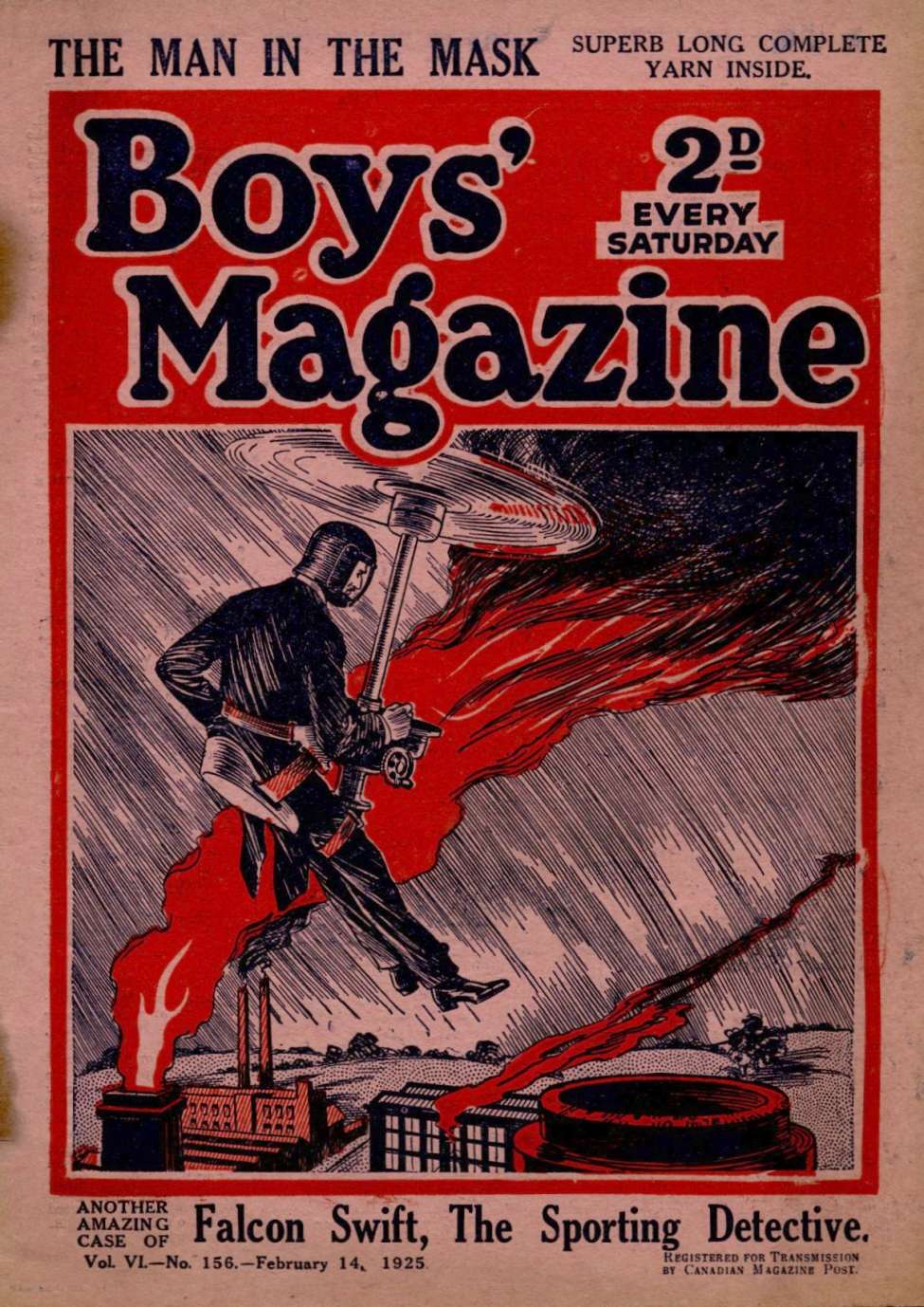 Comic Book Cover For Boys' Magazine 156