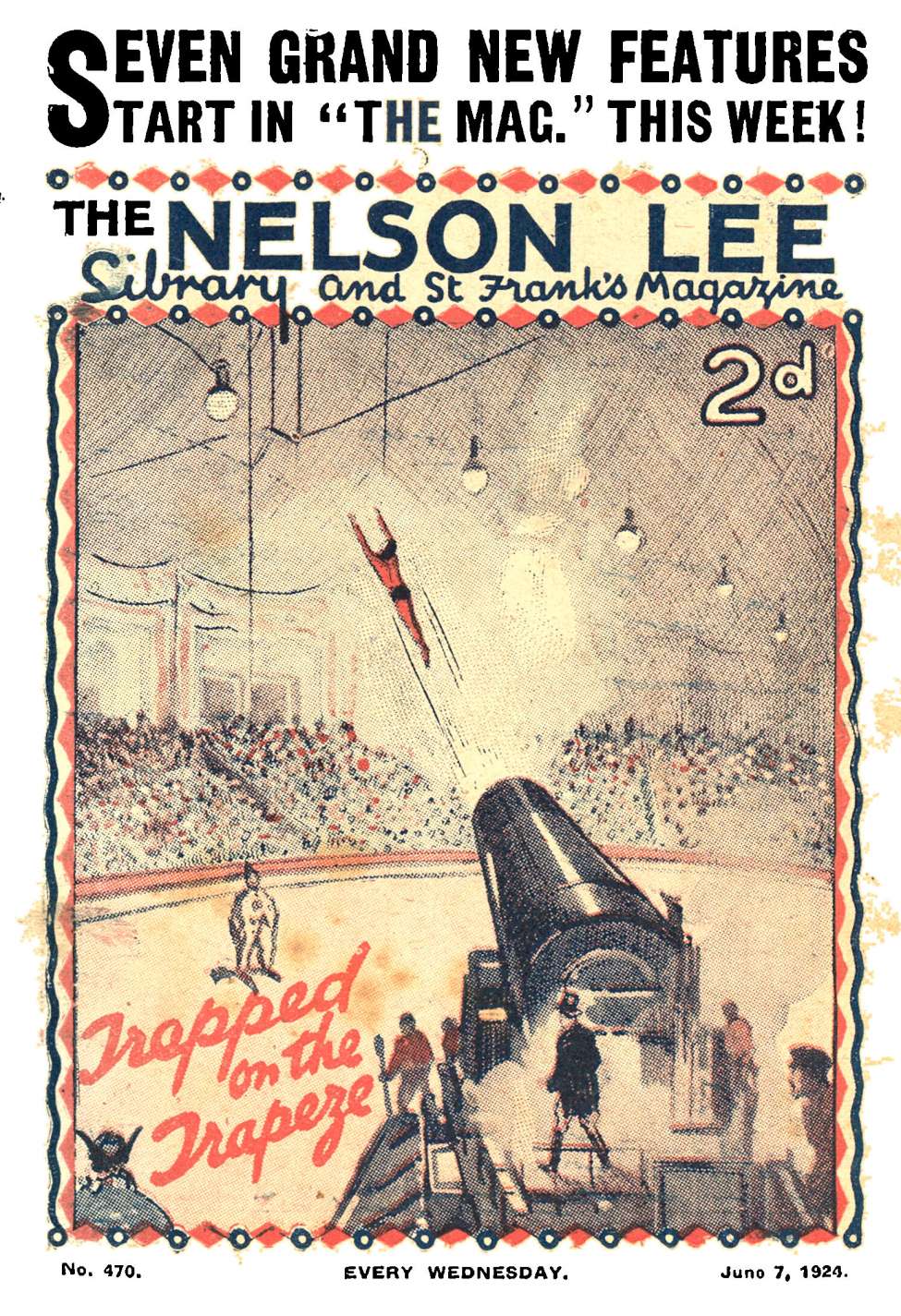 Comic Book Cover For Nelson Lee Library s1 470 - Trapped on the Trapeze