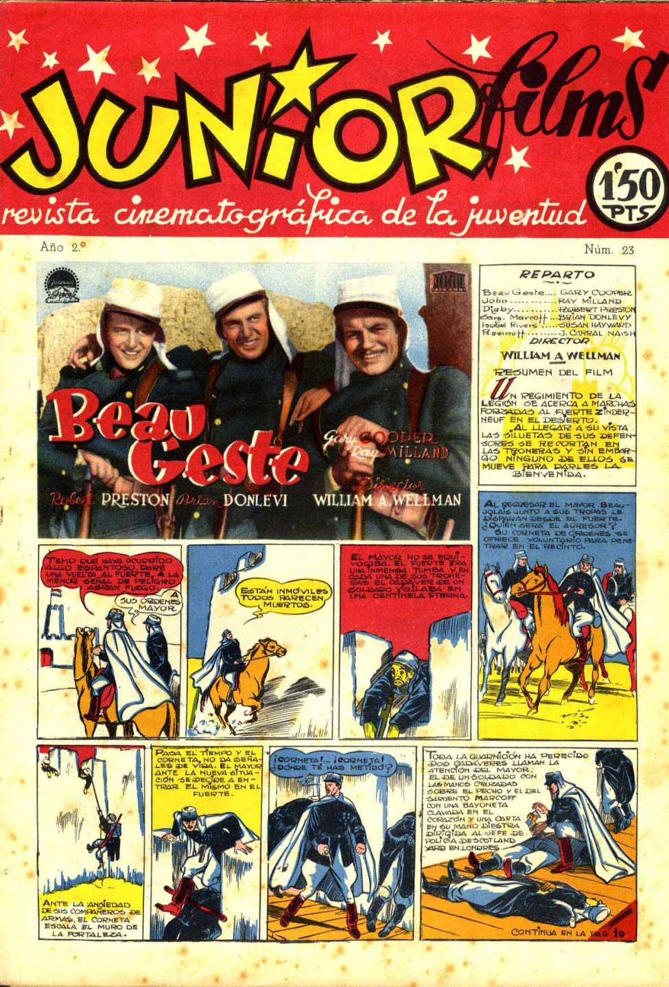 Comic Book Cover For Junior Films 23 Beau Geste