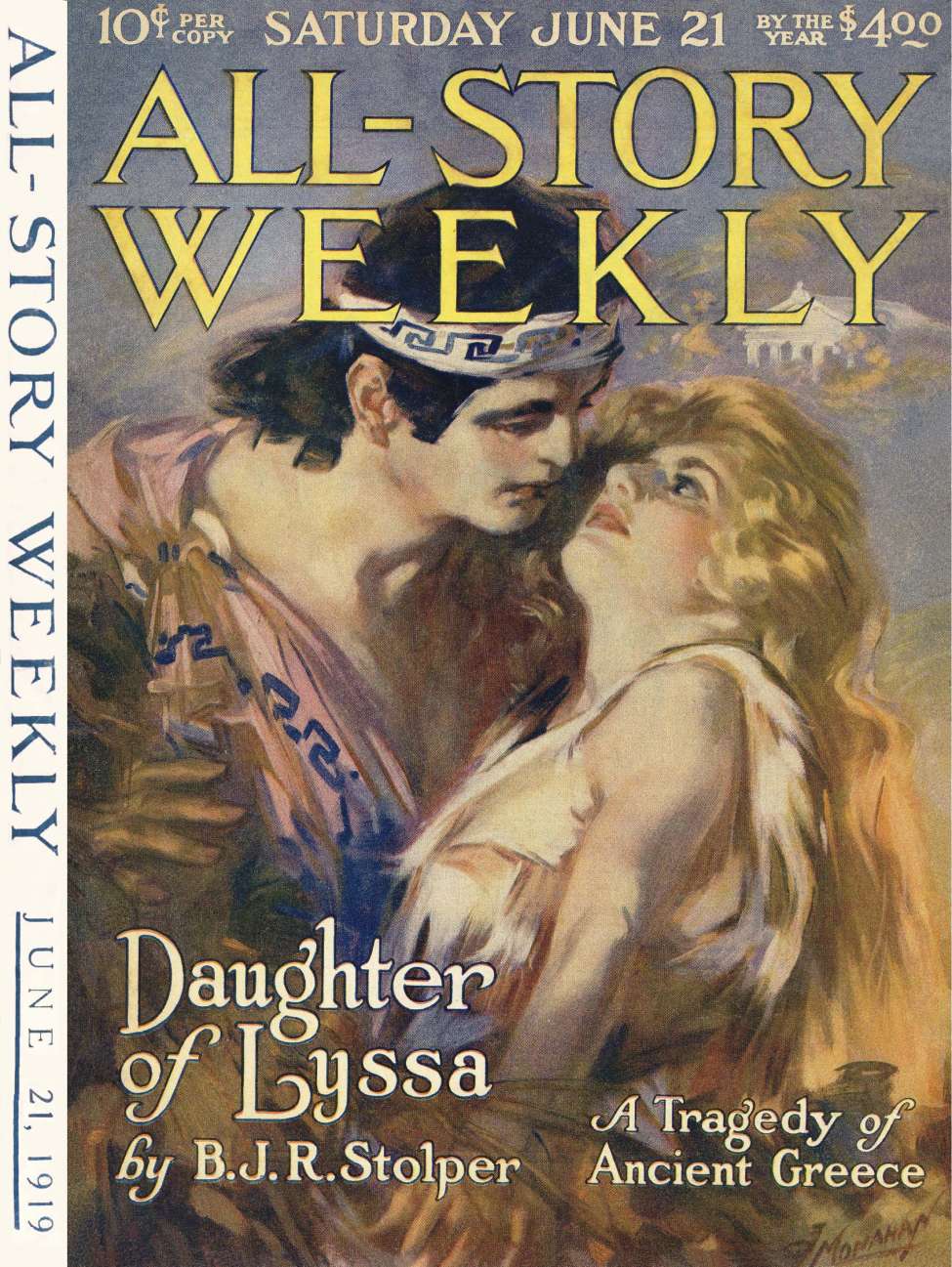 Comic Book Cover For All-Story Weekly v98 3