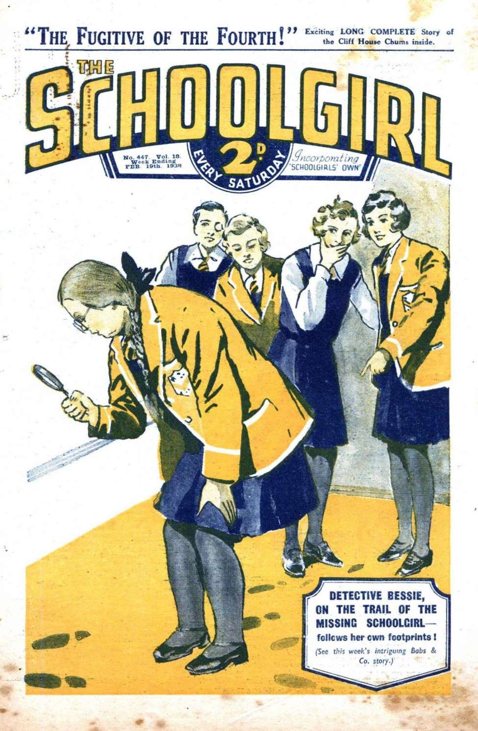 Comic Book Cover For The Schoolgirl 447