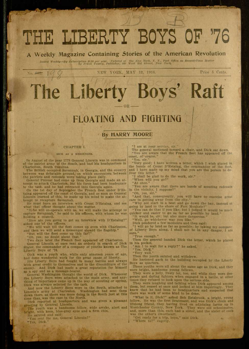 Book Cover For The Liberty Boys of 76 802 - The Liberty Boys' Raft