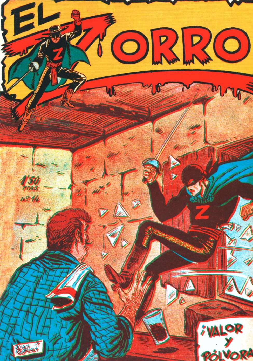 Comic Book Cover For El Zorro 14 - Valor y Pólvora!