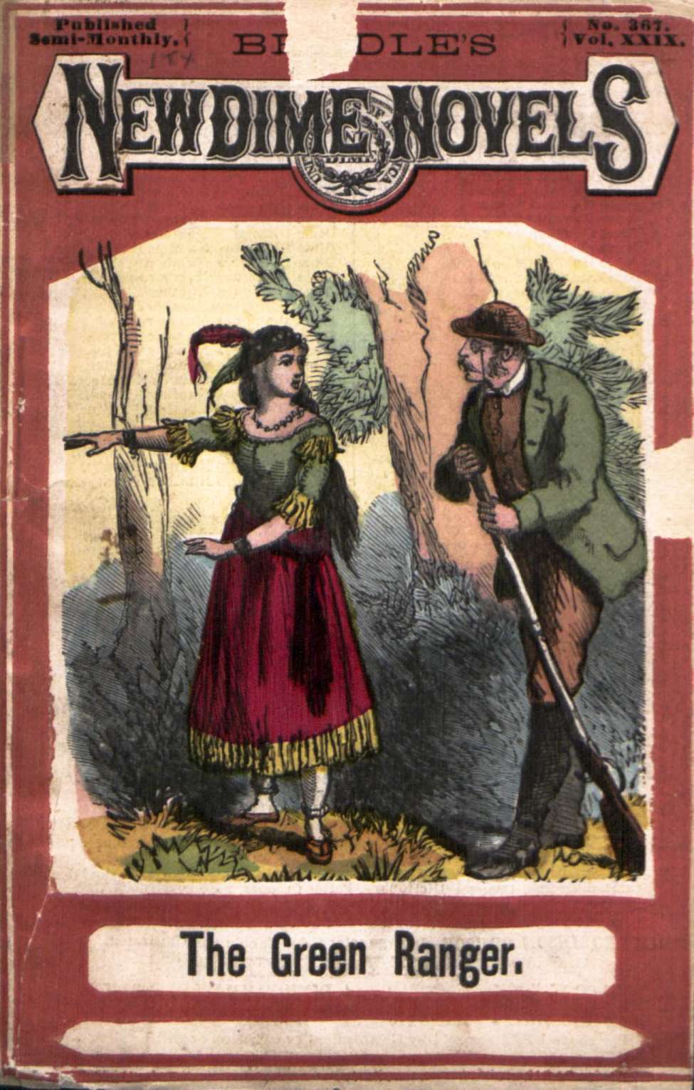 Book Cover For Beadle's New Dime Novels 46 - The Green Ranger
