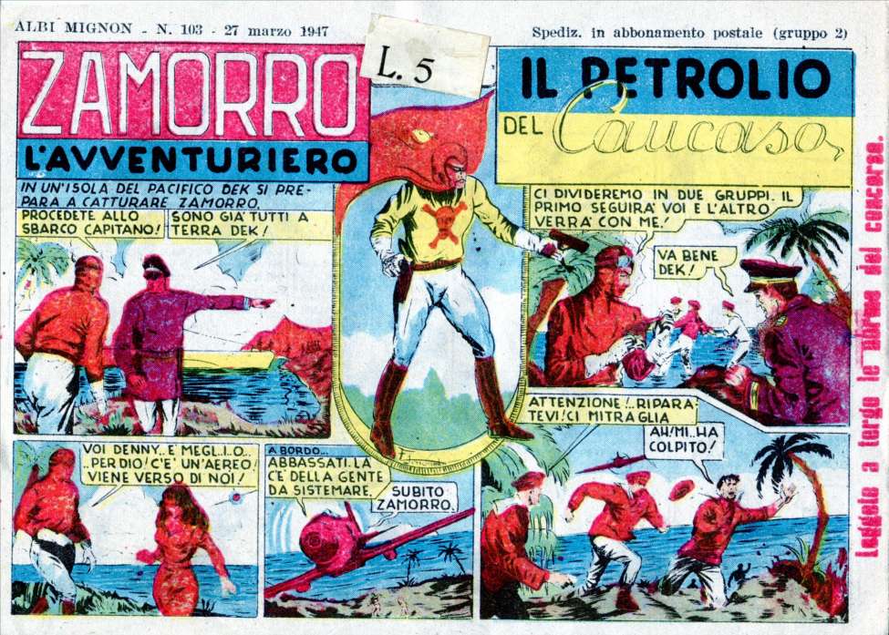 Comic Book Cover For Zamorro 103 - Albi Mignon