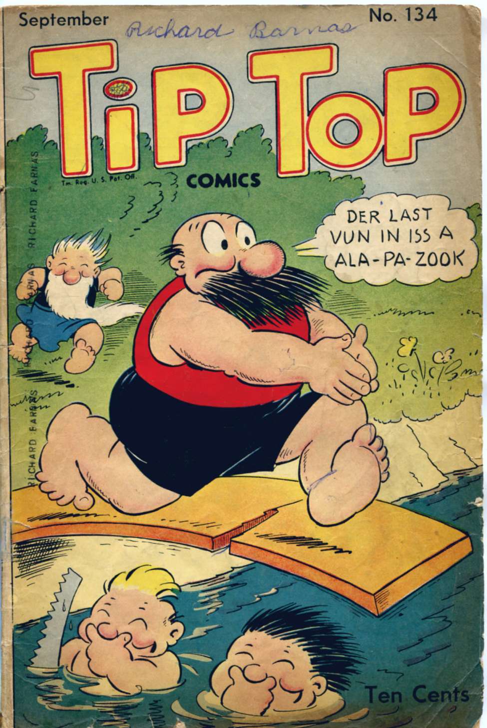 Comic Book Cover For Tip Top Comics 134