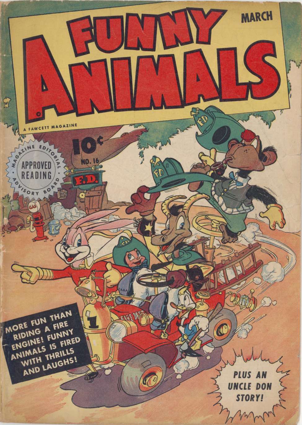 Comic Book Cover For Fawcett's Funny Animals 16