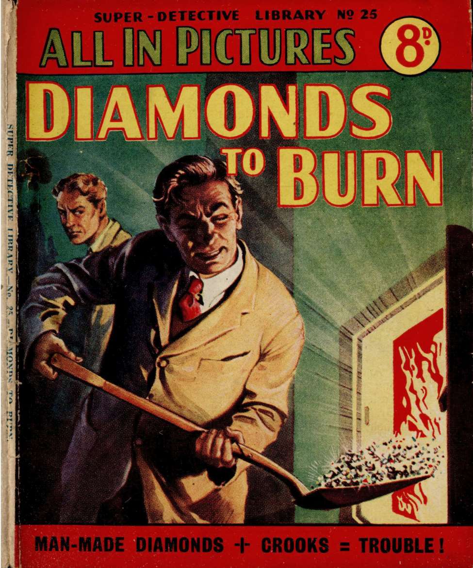 Comic Book Cover For Super Detective Library 25 - Diamonds to Burn