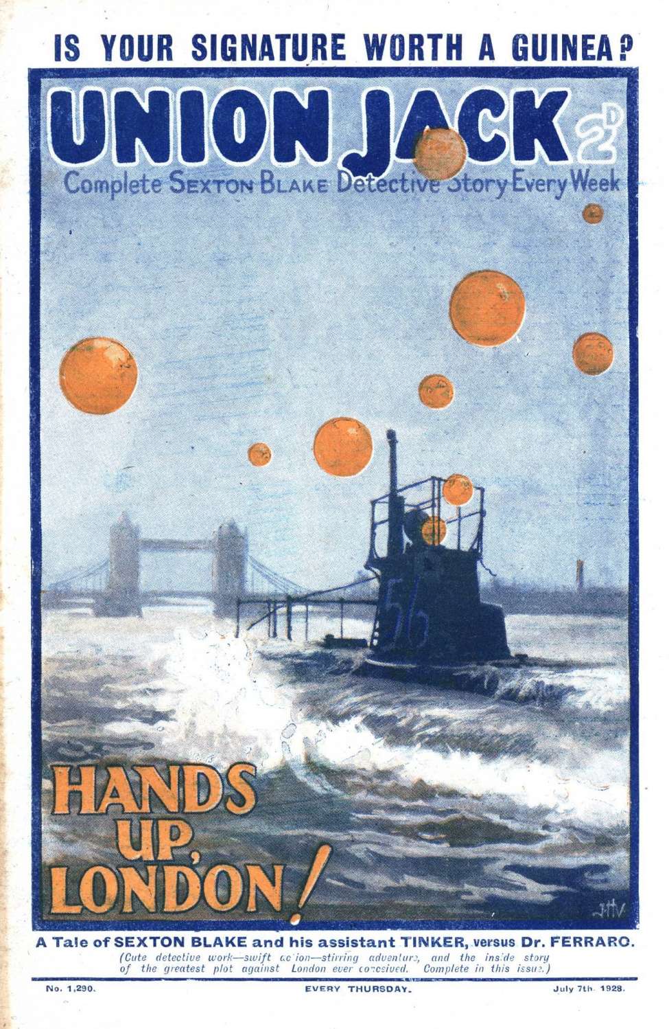 Book Cover For Union Jack 1290 - Hands Up, London!