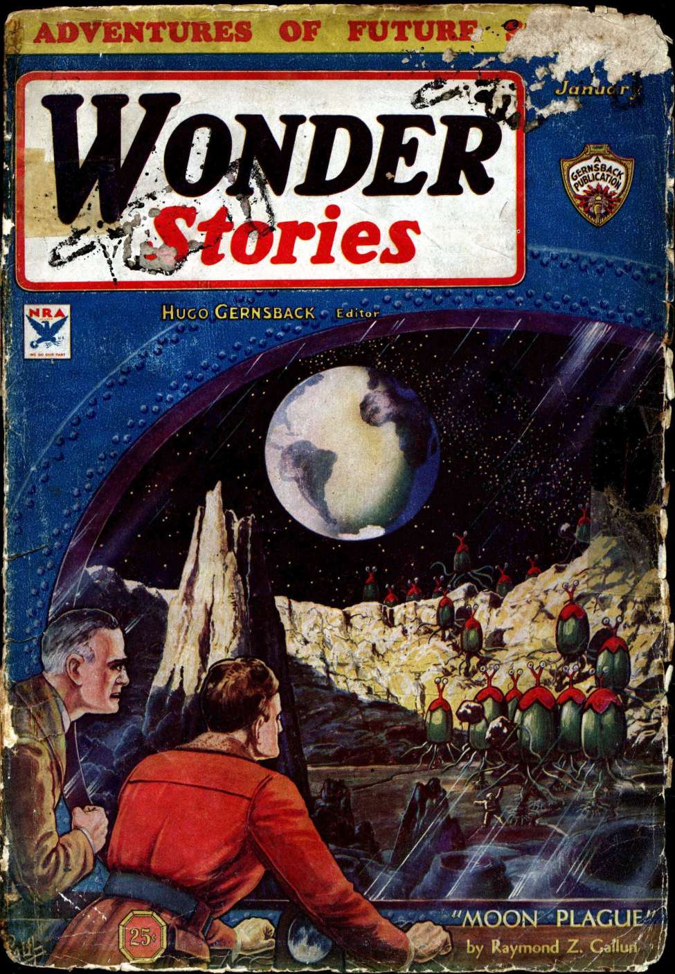 Comic Book Cover For Wonder Stories v5 6 - The Exile of the Skies - Richard Vaughan