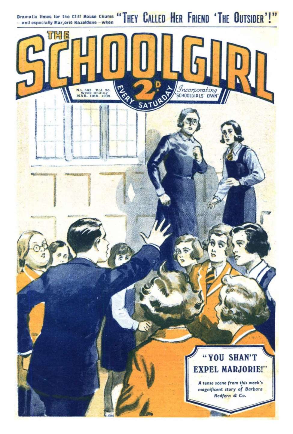 Comic Book Cover For The Schoolgirl 503