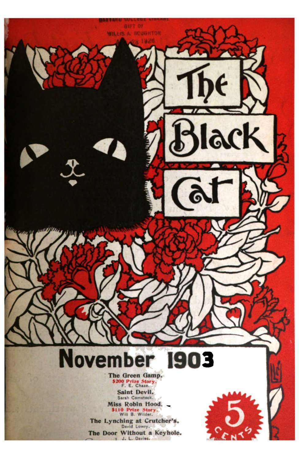 Book Cover For The Black Cat v9 2 - The Green Gamp - F. E. Chase