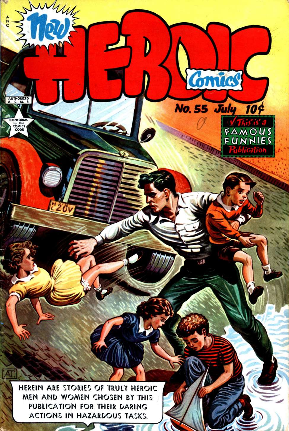 Comic Book Cover For Heroic Comics 55