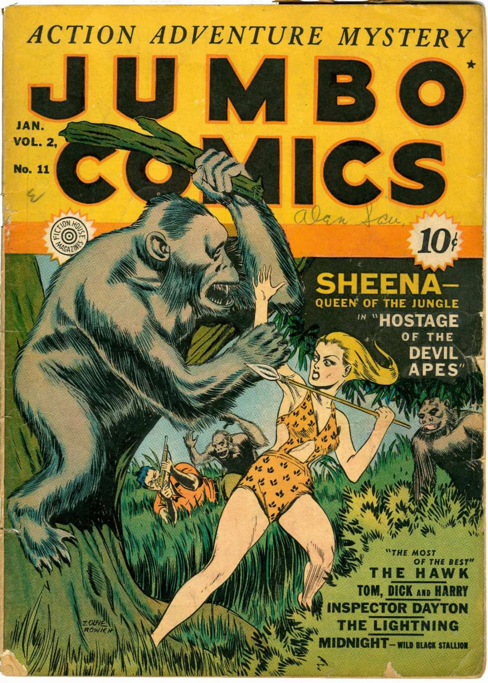 Comic Book Cover For Jumbo Comics 35