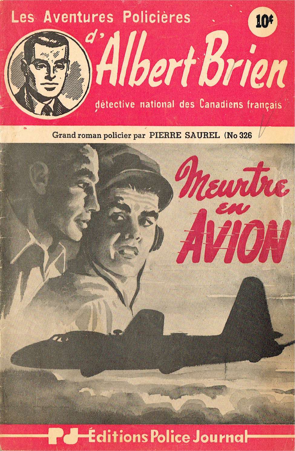 Comic Book Cover For Albert Brien v2 326 - Meurtre en Avion