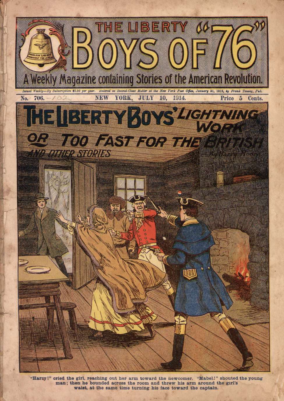 Book Cover For The Liberty Boys of 76 706 - The Liberty Boys' Lightning Work