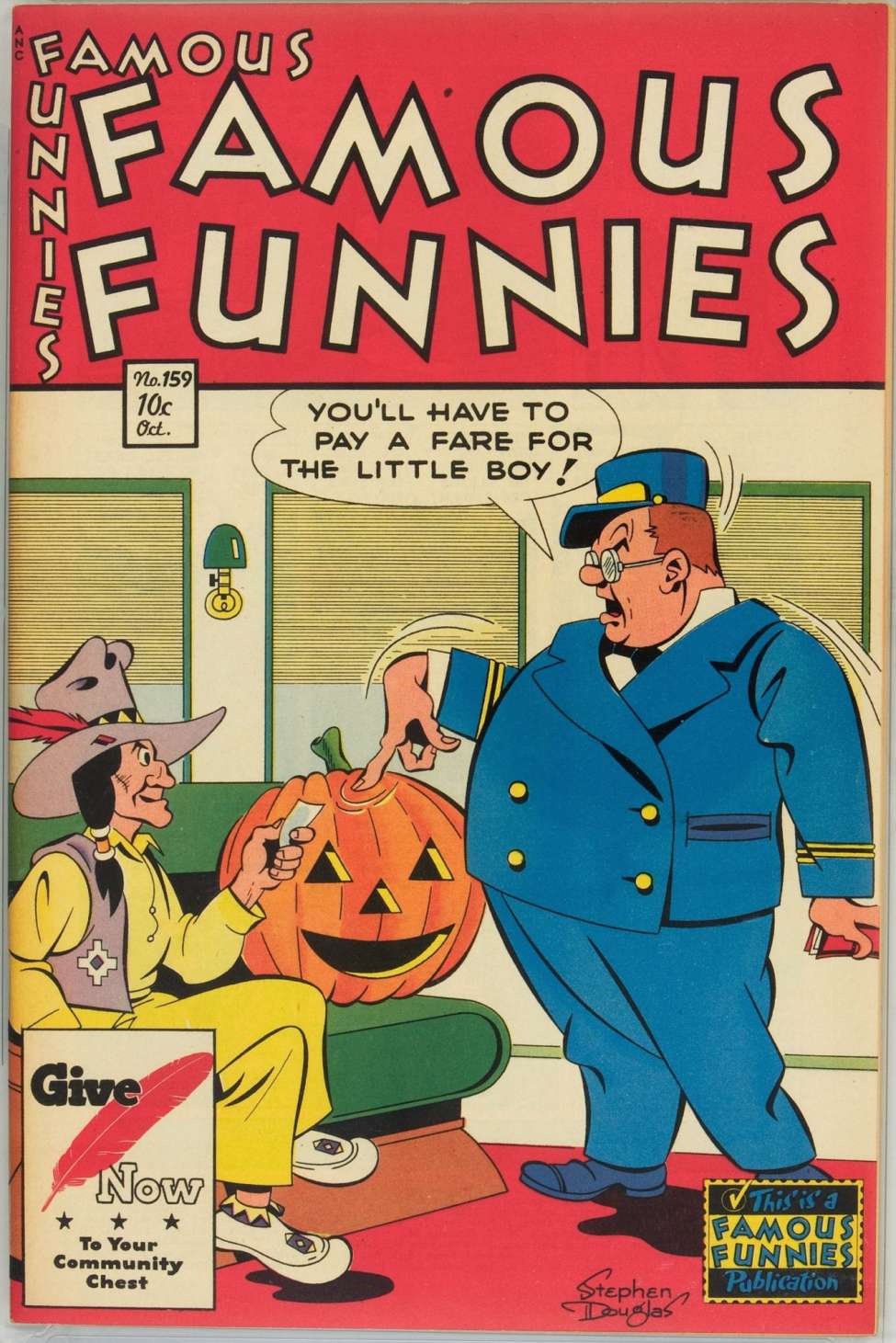 Comic Book Cover For Famous Funnies 159