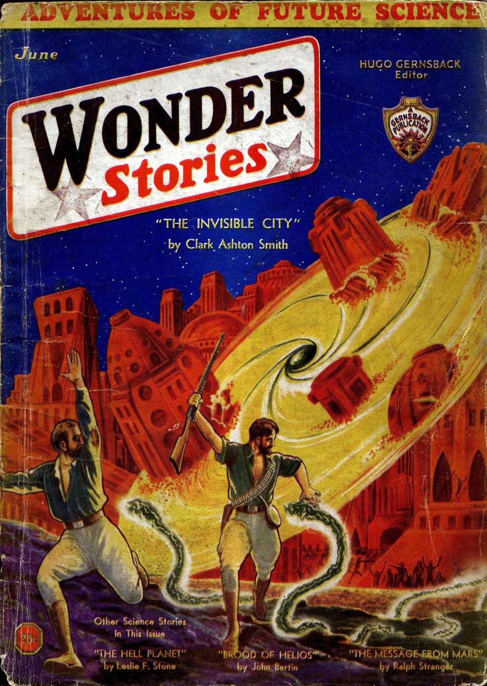 Comic Book Cover For Wonder Stories v4 1 - The Invisible City - Clark Ashton Smith