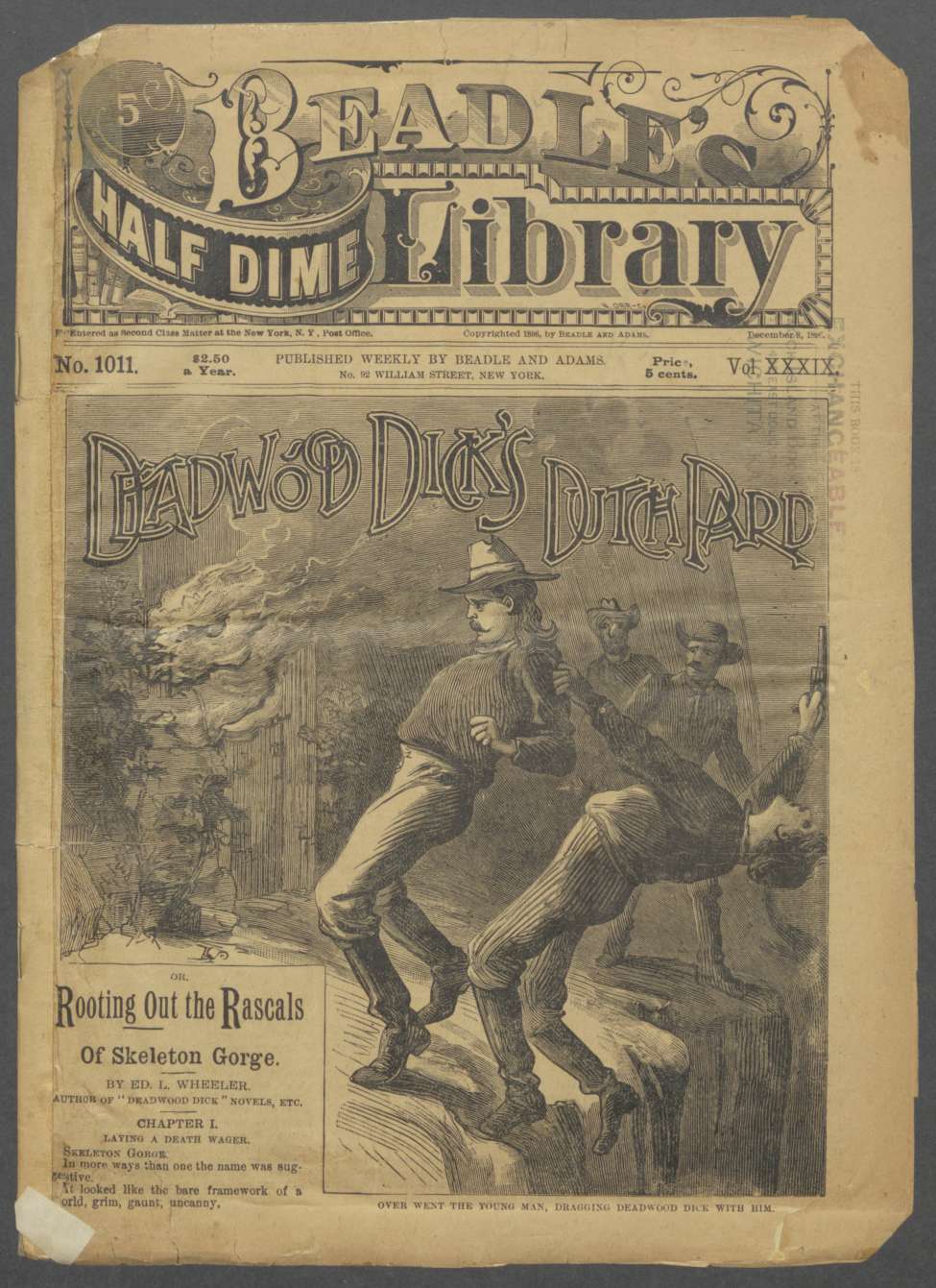 Book Cover For Beadle's Half Dime Library 1011 - Deadwood Dick's Dutch Pard
