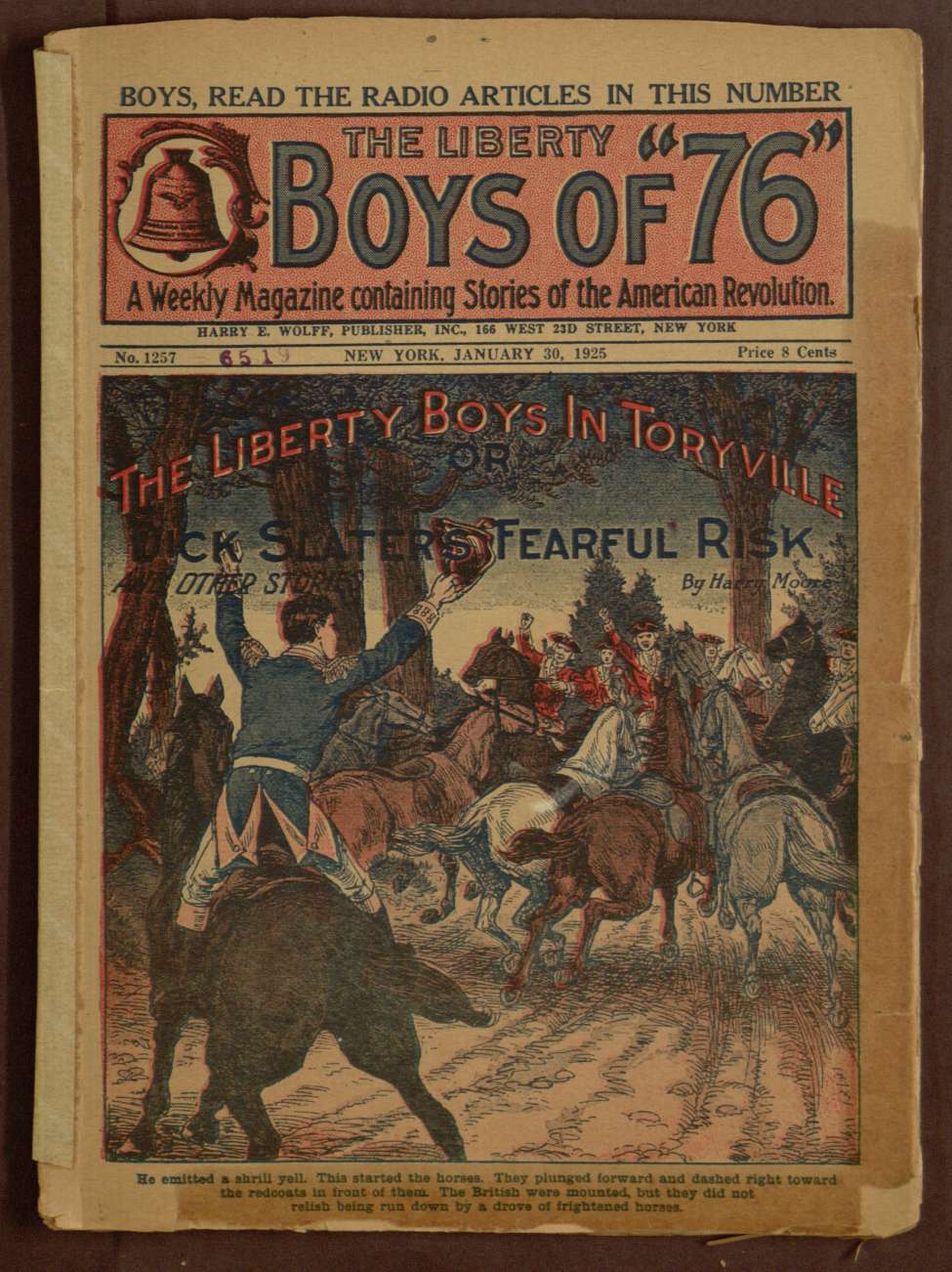 Book Cover For The Liberty Boys of 76 1257 - The Liberty Boys in Toryville
