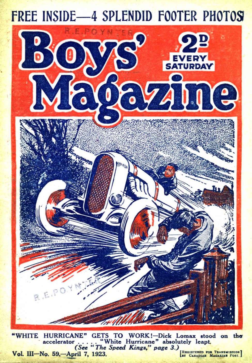 Book Cover For Boys' Magazine 59