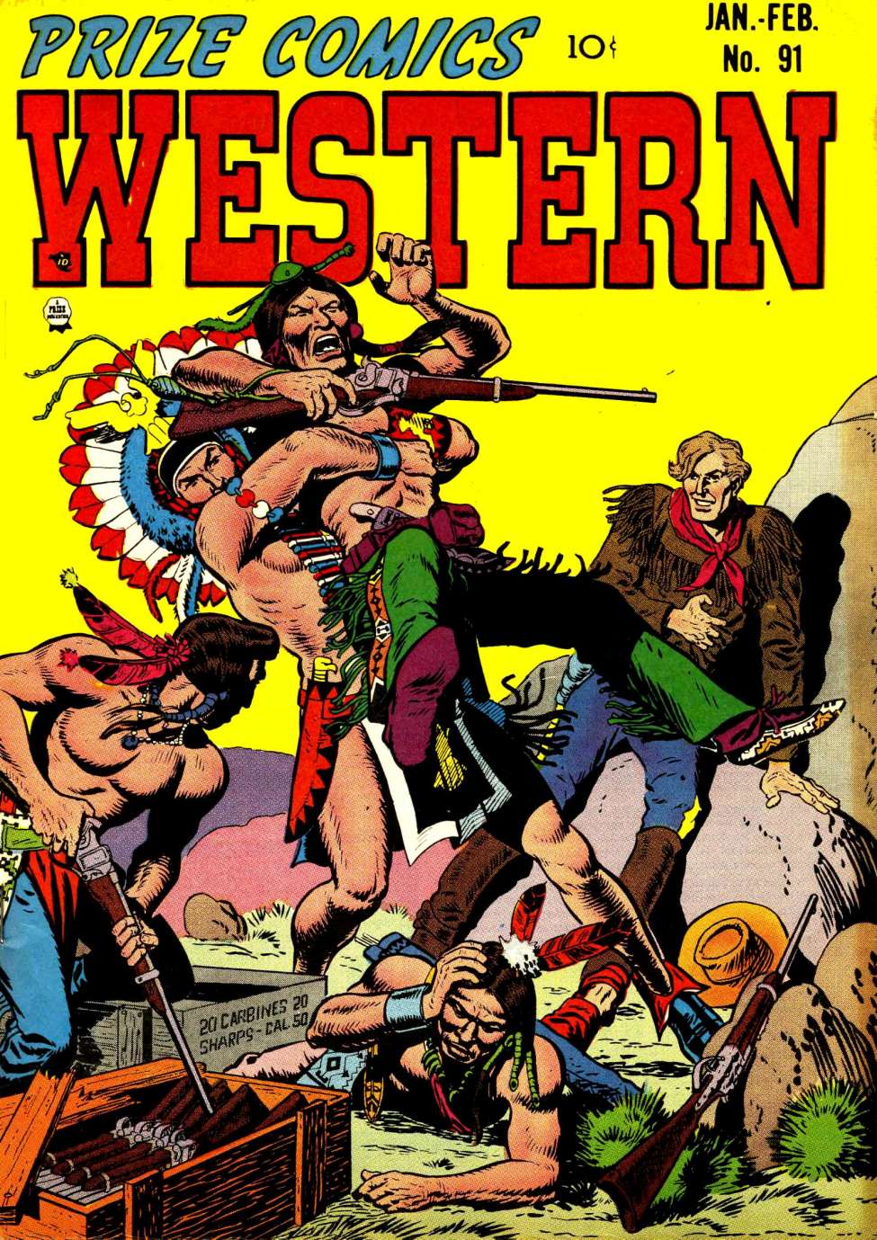 Comic Book Cover For Prize Comics Western 91